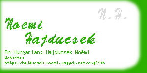 noemi hajducsek business card