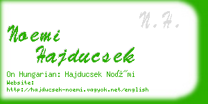 noemi hajducsek business card